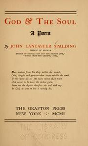 Cover of God & the soul by Spalding, John Lancaster