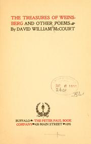Front cover of The treasures of Weinsberg by David William McCourt