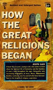 Front cover of How the great religions began by Joseph Gaer