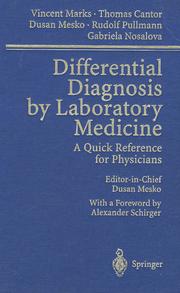 Front cover of Differential diagnosis by laboratory medicine by Vincent Marks