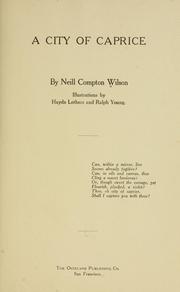 Front cover of A city of caprice by Neill Compton Wilson