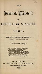 Front cover of The bobolink minstrel by George W. Bungay