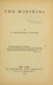 Cover of The Monikins by James Fenimore Cooper