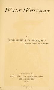 Front cover of Walt Whitman by Richard Maurice Bucke