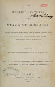 Cover of Laws, etc by Missouri.