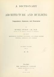 Front cover of A dictionary of architecture and building by Russell Sturgis