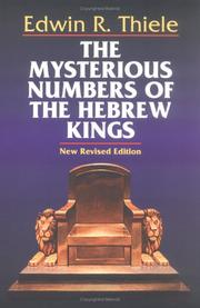 Front cover of The mysterious numbers of the Hebrew kings by Edwin Richard Thiele