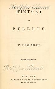 Front cover of History of Pyrrhus by Jacob Abbott