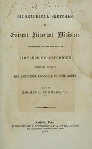 Front cover of Biographical sketches of eminent itinerant ministers by Thomas O. Summers