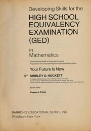 Front cover of Barron's developing skills for the high school equivalency examination (GED) in mathematics by Shirley O. Hockett