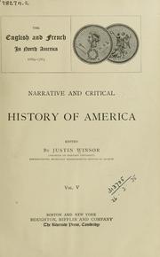 Cover of Narrative and critical history of America by Justin Winsor