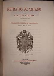 Cover of Retratos de antaño by Luis Coloma