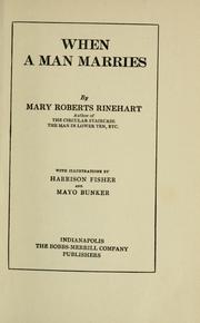 Cover of When a Man Marries by Mary Roberts Rinehart