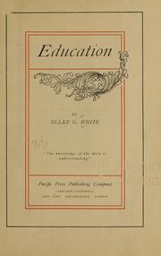 Cover of Education by Ellen Gould Harmon White