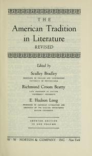 Front cover of The American tradition in literature by Sculley Bradley