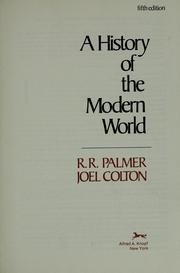Cover of A history of the modern world by R. R. Palmer