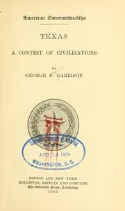 Cover of Texas by George Pierce Garrison