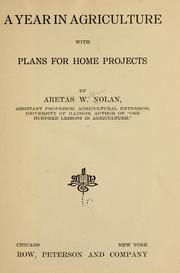 Front cover of A year in agriculture by Aretas Wilbur Nolan