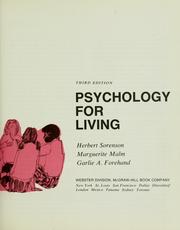 Front cover of Psychology for living by Herbert Sorenson