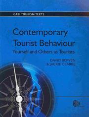 Cover of Contemporary tourist behaviour by David Bowen