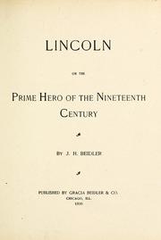 Cover of Lincoln by Jacob Hoke Beidler