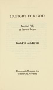 Cover of Hungry for God by Ralph Martin