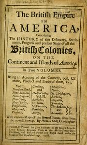 Cover of The British Empire in America by Mr. Oldmixon