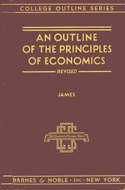 Cover of An outline of the principles of economics by Clifford L. James