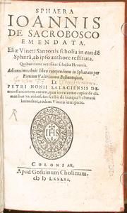 Cover of Sphaera Ioannis de Sacrobosco emendata by Joannes de Sacro Bosco