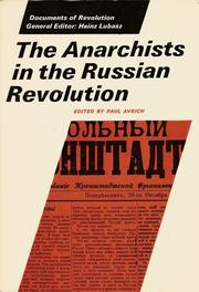 Front cover of The Anarchists in the Russian Revolution by Paul Avrich