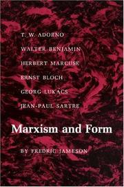 Cover of Marxism and form by Fredric Jameson