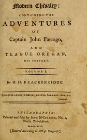 Front cover of Modern chivalry by Hugh Henry Brackenridge