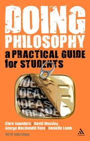 Cover of Doing philosophy by Clare Saunders