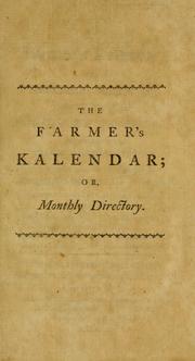 Front cover of The farmer's kalendar by Young, Arthur