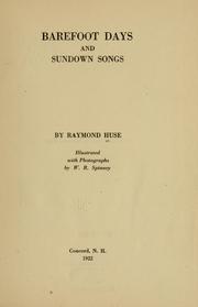 Front cover of Barefoot days and sundown songs by Huse, Raymond Howard