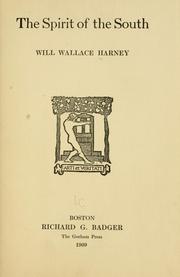 Front cover of The spirit of the South by Will Wallace Harney
