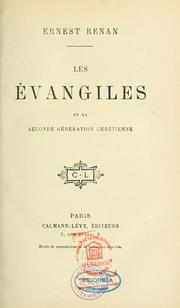 Cover of Les Évangiles et la seconde génération chrétienne by Ernest Renan