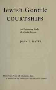 Front cover of Jewish-Gentile courtships by John E. Mayer