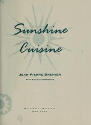 Front cover of Sunshine cuisine by Jean-Pierre Brehier