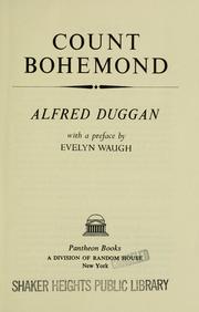 Cover of Count Bohemond by Alfred Leo Duggan