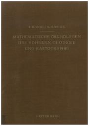 Front cover of Mathematische Grundlagen der höheren Geodäsie und Kartographie by König, Robert
