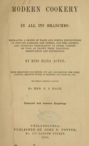 Cover of Modern cookery, in all its branches by Eliza Acton