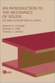 Front cover of An Introduction to the Mechanics of Solids by Stephen H. Crandall