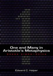 Front cover of One and many in Aristotle's Metaphysics by Edward C. Halper
