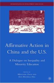 Front cover of Affirmative action in China and the U.S. by Ann Maxwell Hill