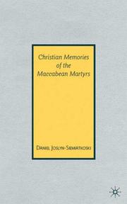 Front cover of Christian memories of the Maccabean martyrs by Daniel Joslyn-Siemiatkoski