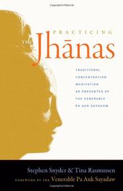 Cover of Practicing the jhānas by Stephen Snyder