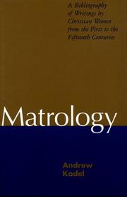 Cover of Matrology by Andrew Kadel