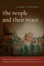 Front cover of The People and Their Peace by Laura F. Edwards