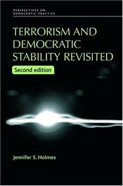 Front cover of Terrorism and Democratic Stability Revisited (Perspectives on Democratic Practice) by Jennifer S. Holmes
